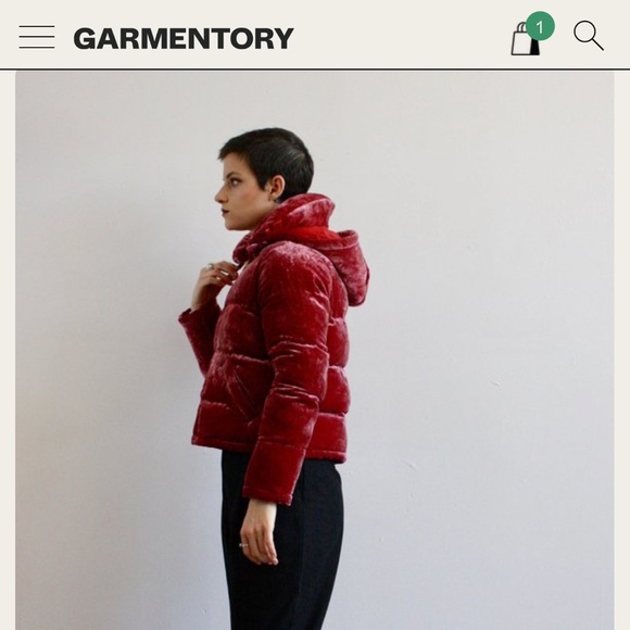 Rachel Antonoff Peggy Velvet Puffer Jacket - Picture 4 of 13